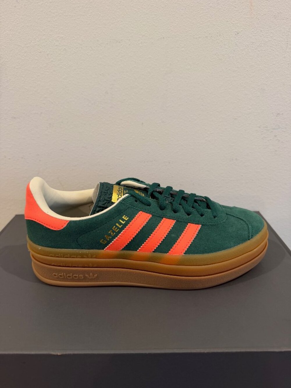 Adidas Gazelle Bold J Collegiate Green Signal Coral 7W / 5.5 Youth
